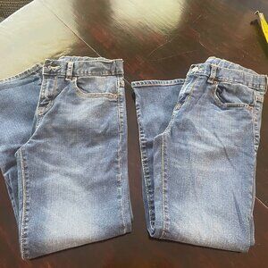 Two Pairs Old Navy Boys' Straight Leg Jeans Size 10 Husky EUC